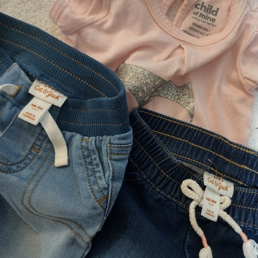 ⚡CARTER'S⚡CHILD OF MINE size Newborn Baby Clothing Girl - Picture 7 of 7